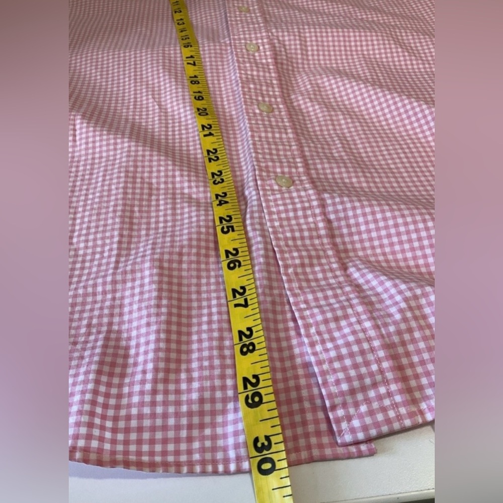 Ralph Lauren Slim Fit 100% Cotton Pink Gingham Button Up Long Sleeve Shirt L - Picture 7 of 7